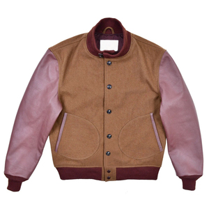 Chaqueta de mangas de cuero de lana para hombre Premium con diseño versátil de logotipo para Precio de invierno - Product Image 1