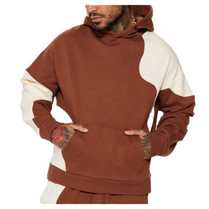 Venta al por mayor OEM Hombres 100% Algodón 500gsm Oversized Pullover Hoodie Custom Logo Puff Print Plus Size Winter Hoodie - Product Image 3