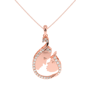 AJRETAIL Colgante de Diamante Madre e Hijo de 0.20 Quilates, Color HI, Claridad VS-SI - Product Image 3