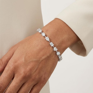 Luxury Diamond Tennis <b>Bracelet</b> for Women White Gold Plated CZ Stone <b>Bracelet</b> - Product Image 3