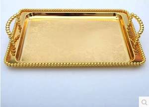 Bandeja de ramadán de latón de alta calidad para guardar dátiles, frutas, dulces y tazas de café árabes en las noches de Ramadán - Product Image 6