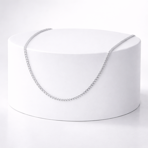 Collar de Cadena Delgada de Plata de Ley 925 Chakralume, Estilo Minimalista para Mujeres y Hombres, Joyería Antideslustre, Venta al por Mayor OEM, Hinduismo - Product Image 2