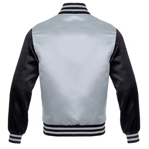 Veste bomber vintage en toile brodée personnalisée 2026, style varsity, baseball, col montant, hiver, respirante pour hommes - Product Image 2
