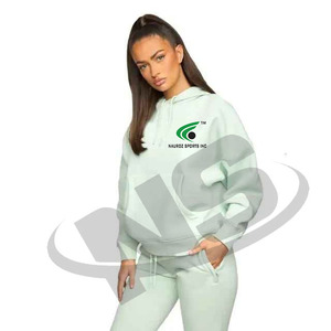 Ensemble de survêtement d'hiver pour femmes en molleton de coton chaud, grande taille, logo personnalisé, vêtements de sport coupe-vent, survêtement de qualité supérieure - Product Image 3