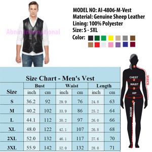 Chaleco de cuero para hombre de alta calidad con diseño personalizado 2025, ropa exterior transpirable para invierno a precio mayorista - Product Image 6