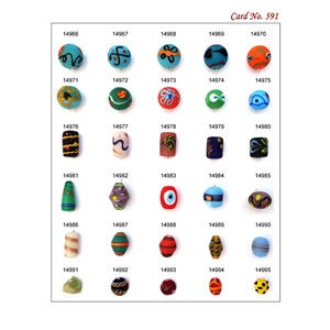 Beau nouveau design unique fait à la main au chalumeau perles de verre décoratives fantaisie pour la fabrication de bijoux disponibles au prix de gros - Product Image 4