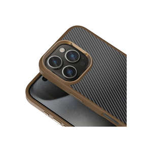 Étui de luxe en cuir et fibre de carbone ANKY Venus pour iPhone 16 Pro Max - Protection brillante du cadre de l'appareil photo - Product Image 2