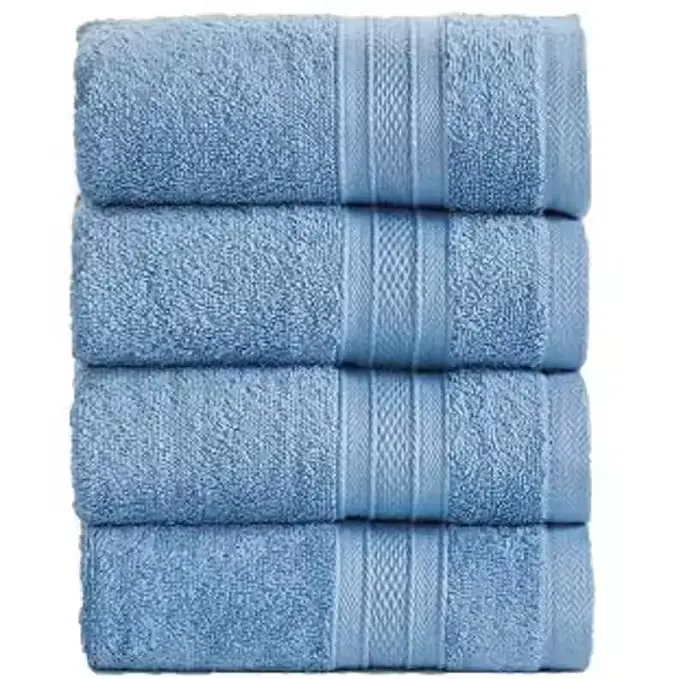 Toalha de banho 100% algodão para ginástica esportiva, toalha lisa de todas as cores e tamanhos, feita de fábrica, de cor única