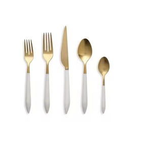 Ensemble de couverts en acier inoxydable poli miroir écologique double combo avec un design moderne, plusieurs tailles et formes - Product Image 1