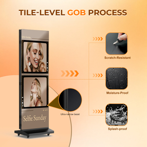 Écran publicitaire numérique LED pliable HD 3 volets P1.86, double face, avec flight case, pour affichage <span class=keywords><strong>commercial</strong></span> intérieur - Product Image 6