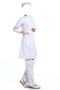 Uniforme de personal de hospital hecho de tela de algodón, poliéster y Spandex de gran venta en color y tamaños personalizados para enfermera de mujer - Product Image 4