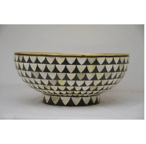 Compare Bone Inlay Bowl Fruit Serving Bowl Big Size Floral Design Mother of <b>Pearl</b> Kitchenware Items <b>Top</b> Demanding - Product Image 5