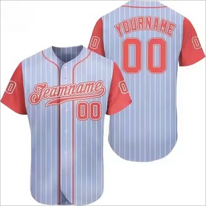Jersey de béisbol de sublimación de poliéster personalizado al por mayor con botones - Product Image 1