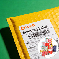 Muestras Disponibles, Etiquetas Térmicas con Código de Barras y Logotipo Personalizados, Etiquetas Ecológicas para Logística, Envío y Embalaje Exprés, 4*6, 4*4, 4*2 Pulgadas