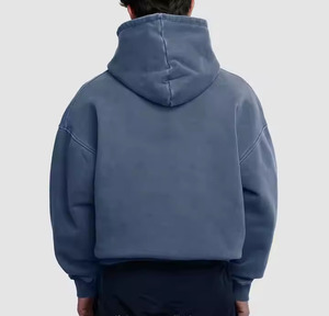 Sudadera con capucha recortada con hombros descubiertos de algodón para hombre, ropa de calle, sudaderas con capucha para hombre, ropa de gran tamaño 2025 - Product Image 6