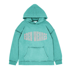 เสื้อฮู้ดผ้าฝ้ายโอเวอร์ไซส์ผ้า100% มีฮู้ดแบบพรีเมียมพร้อมฮู้ดแบบพัฟสำหรับผู้ชายเทรนด์ผ้าฟลีซออกแบบโลโก้ได้ตามต้องการสำหรับฤดูหนาว - Product Image 2
