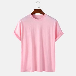 100% coton impression personnalisée broderie OEM Logo plaine vierge hommes t-shirts décontracté haute rue Style surdimensionné hommes t-shirts - Product Image 5