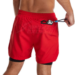 Shorts de sport pour hommes, best-sellers, haute qualité, taille élastique, décontractés, polyester/nylon, séchage rapide - Product Image 2