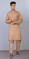 Nouvelle mode indienne, style islamique, tissu en coton pur, doux, taille M à 3XL, même design, kurta et pantalon de longueur genou pour hommes ou garçons.