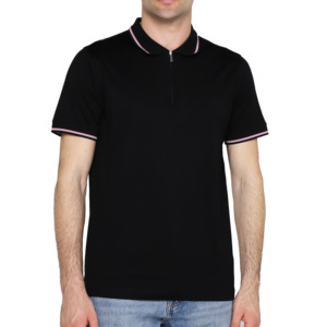 T-Shirt de Golf Vintage Slim Fit Décontracté pour Homme 100% Coton Tissu Doux Fermeture à Boutons Évacuation de l'Humidité Style de Rue Solide - Product Image 2