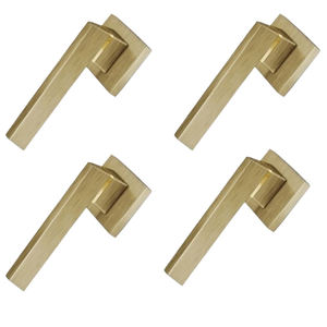 Paire de poignées de mortaise en zinc au design moderne sur une rose avec serrure en laiton Cylindre de corps de salle de bain Clé à pointillés Fabricants indiens à bas prix - Product Image 6