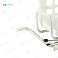 MDK FB025 Chaise de douche et de bain moderne et légère, pivotante à 360°, avec dossier et accoudoirs réglables en largeur, aide au transfert sécurisé