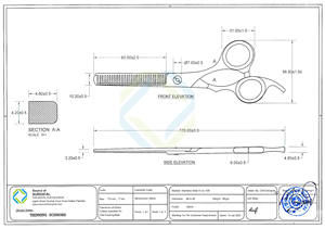 Tijeras profesionales para adelgazar el cabello, maquinilla de afeitar afilada, hoja recta de 6 pulgadas, herramienta de belleza de goma de acero inoxidable, corte de cabello - Product Image 6