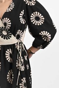 Main indienne bloc coton femme élégant imprimé fleuri longue tunique robe personnalisée mariée mariage lune de miel cadeau bureau dame - Product Image 2