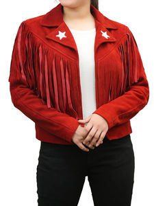Veste en cuir chauffante d'hiver vintage unisexe rouge à la mode - Veste élégante et stylée pour les tenues féminines avant-gardistes - Product Image 3