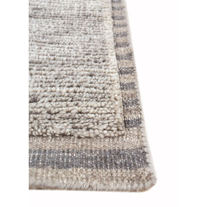 Alfombra Grande Tejida a Mano con Patrón Geométrico Gris y Negro, Modelo Manifest, para Sala de Estar, Reb-1382 - Product Image 4