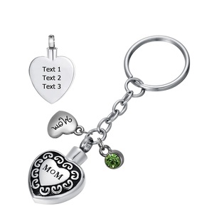 Mini urnas personalizadas para mamá, urnas decorativas de recuerdo de acero inoxidable para cenizas, mariposa conmemorativa en corazón, cremación, tamaño personalizado - Product Image 5