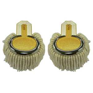 Hombreras Edición Suecia Doradas con Flecos de Cordón Plateado, Tipo Reglamentario de 1844 para General o Mariscal - Product Image 2