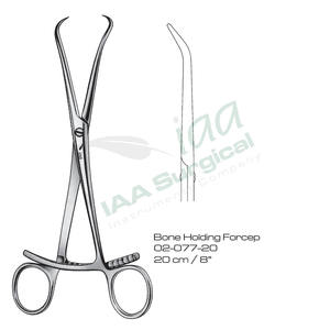 Pinzas de Sujeción Ósea de Acero Inoxidable Quirúrgico de 20 cm, Pinzas de Reducción Ortopédicas con Puntas y Bloqueo de Trinquete, CE ISO - Product Image 2