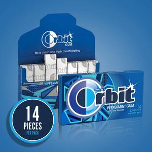 ORBIT Peppermint Sugar Free <b>Gum</b> Individually Wrapped, Bulk Packs of <b>Gum</b>, 12 Packs of 14-Pieces (168 Total Pieces) - Product Image 2