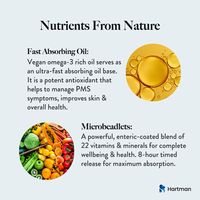 Comprimés de multivitamines pour femmes adultes avec des nutriments clés pour un mode de vie actif, favorisant les niveaux d'énergie et l'équilibre hormonal