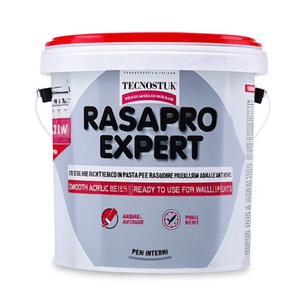 TECNOSTUK RasaPro Expert : Enduit de nivellement blanc avec agents anti-moisissures, peintures acryliques lisses prêtes à l'emploi pour le nivellement des murs - Product Image 2