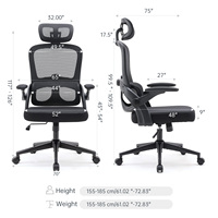 Vente en gros de meubles de bureau Sihoo M102C chaise d'étude chaises d'ordinateur à domicile 3D accoudoir réglable Silla Ergonmicas chaise à dossier haut