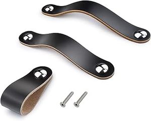 Nouveau Style double fonction en cuir poignées de traction poli amour Style doux en cuir meubles tiroir porte tirer bouton pour chambre - Product Image 4