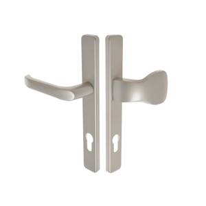 <b>Door</b> <b>Handle</b> with Pull SATURN 32 92/240 PZ - <b>Satin</b> - Product Image 1