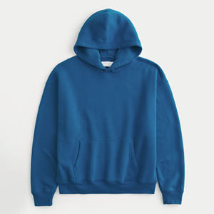 Sudaderas con capucha de lana en blanco Slimfit con logotipo personalizado, sin cuerdas en blanco, 500g, ropa de calle de peso pesado, sudaderas con capucha lisas para hombre - Product Image 6