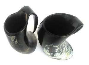 Auténtico 550ml/600ml pulido edad vikinga Natural beber cuerno jarra hecha a mano Animal náutico taza para café Navidad - Product Image 2