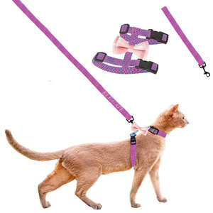 Set di Imbracature di Lusso in Nylon per Animali Domestici, Taglia Media, Traspirante, in Corduroy, Neoprene e Oxford, con Elegante Design a Fiocco, Semplice e alla Moda, per Cani e Gatti - Product Image 4