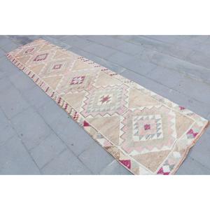 2.6x11.6 ft Turkish Rug, Herki Rug, <b>Brown</b> Camouflage Rug <b>Wool</b> - Product Image 2