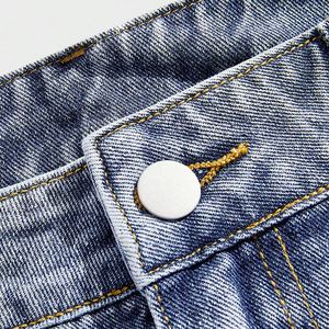 Premium Quality <b>Men</b> Streetwear 2025 Custom Washed Distressed Camo Patchwork Zipper Fly Denim <b>Jean</b> <b>Shorts</b> OEM Serviced - Product Image 3