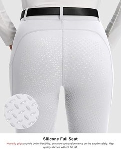 2024 nouveau Design siège complet coton/Polyester quatre voies Stretch respirant équitation femmes équestre Leggings culotte Jodhpur - Product Image 4