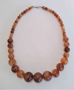 เครื่องประดับแฟชั่นขัดเงาสูงสร้อยคอเรซินดีไซน์ทันสมัยสร้อยคอลูกปัดเรซินอีพ็อกซี่ธรรมชาติ - Product Image 3