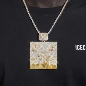 Colgante Personalizado de Oro de 14K con Moissanita, Amuleto de Joyería Único - Product Image 3