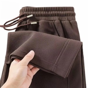 กางเกงแฟชั่นทรงขาบานคุณภาพสูง ขายส่ง กางเกงวอร์ม กางเกงสเวตแพนท์แบบเรียบ กางเกงฟลีซสีนู้ด กางเกงจ็อกเกอร์ผู้ชายทรงขาบาน - Product Image 1