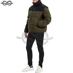 <b>Men's</b> Stylish Winter Puffer <b>Jacket</b> with Stand Collar Zipper Pockets and Retro Bubble Design - Product Image 2