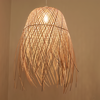 Suspension en rotin fait main en osier naturel Boho pour la décoration de la maison et du café